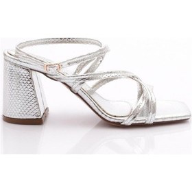 Resim Dgn 7610 Kadin Abiye Ayakkabi 7610-1710-R6134 Gümüş 