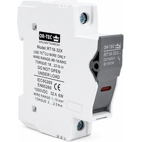 Resim Or-tec 1000v 32a 10x38 Dc Sigorta + Sigorta Yuvası 