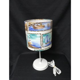 Resim Turkuaz Denizci Genç Odası Genç Odası Yatak Odası Abajuru 