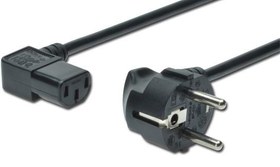 Resim Assmann AK-440102-018-S Güç Kablosu Cee 7/7 (Typ-F) - C13 90Ø Açılı Erkek / Dişi 1.8 Metre H05Vv-F3G 0.75Qmm Siyah Renk Power Cord Cee 7/7 (Typ-F) - C13 90Ø Angled M/F 1.8M H05Vv-F3G 0.75Qmm Black 