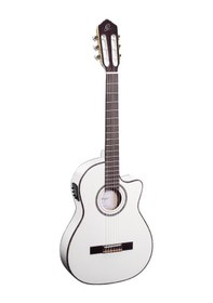 Resim Ortega Rce145Wh Thinline Elektro Klasik Gitar Beyaz 