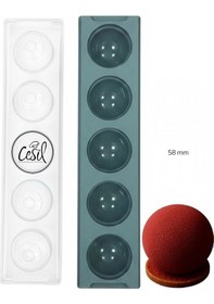 Resim Silikon Kalıp Küre 5li 58 Mm Metal 