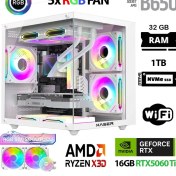 Resim Xaser Cube X230 Ryzen 7 7800X3D 32GB Ddr5 Ram 1tb M.2 Nvme SSD 16GB RTX5060 Ti Sıvı Soğutmalı Masaüstü Oyuncu Bilgisayarı 