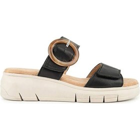 Resim Hush Puppies Pigem 625207 Hakiki Deri Kadın Terlik Siyah Siyah 