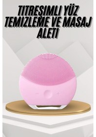 Resim Hassas Ciltlere Özel Titreşimli Yüz Temizleme Ve Masaj Aleti 
