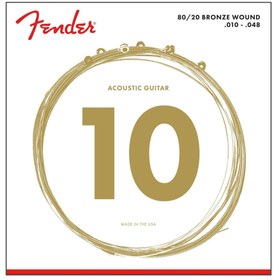 Resim Fender 70XL 80/20 Bronze Extra Light Akustik Gitar Teli (10-48) 