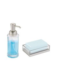 Resim Cam Sıvı Sabunluk Ve Akrilik Sabunluk 2 Li Banyo Seti 