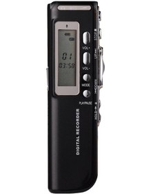 Resim Uzun Süreli Kayıt Yapabilen Hd Ses Kalitesine Sahip Akıllı Dijital Ses Kayıt Cihazı, 8gb Hafıza, Konferans Ve Ders Kaydı İçin İdeal - Siyah 