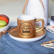 Resim Gold Renk Canım Sevgilim İsimli Kahve Fincanı 