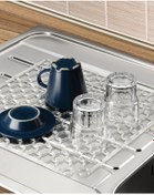 Resim Lavabo ve Buzluk Matı Lavabo Halısı 32 Cm x 32 Cm Şeffaf Mat Şeffaf 