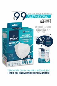 Resim Musk FFP2/N95 Maske Beyaz Renk 80 Adet 