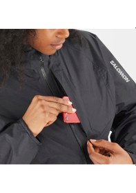 Resim Salomon Bonatti Wp Waterproof Kadın Koşu Yağmurluğu Lc1949100 Siyah 