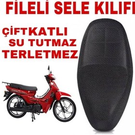Resim Mondial Sfc Snappy Kh 100 Motosiklet Sele Koltuk Kılıfı Fileli (541104556) 