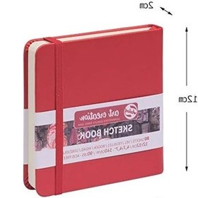 Resim 12x12 Cm Kırmızı Eskiz Defteri, 80 Yaprak 