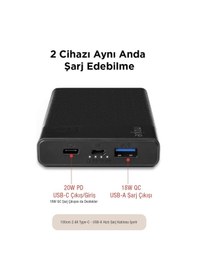 Resim Mojue By Ttec Pb07 10.000mah 20w Pd-qc Usb-c Apple Uyumlu iPhone Hızlı Şarj Teknolojili Akım Korumalı Powerbank 