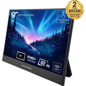 Resim Gameraider P14 Touch 14 Inç 60Hz Full Hd+ IPS Dokunmatik Taşınabilir Monitör 