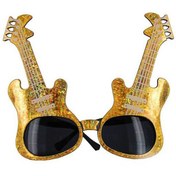 Resim Go İthalat Altın Renk Rockn Roll Gitar Şekilli Parti Gözlüğü 15x15 cm (5263) 