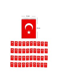 Resim Türk Bayrağı İpli Küçük Boy 10 X 6 Cm - 1 Adet 