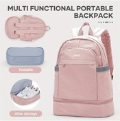 Resim Xuweiwei Pembe Büyük Kapasiteli Spor Sırt Çantası Kuru Islak Ayrımı Katlanabilir Yüzme Fitness Plaj Pembe 