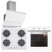 Resim Silverline BO6503W01 - CS5436W01 - 3420 Classy 60 CM Beyaz Cam Ankastre Set 