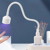 Resim LYYKLLY USB ile Çalışan Taşınabilir /LED Tırnak Kurutma Lambası - 360° Ayarlanabilir Boyunlu Hızlı Kuru Mor Işık, Seyahat için Kompakt Mini Jel Cila Kurutucu, Kokusuz & Tak ve Kullan Tasarım, Manikür Ekipmanı, Modern Güzellik Aracı, Metal Boyun Montajı 