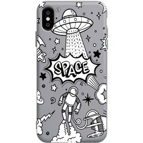 Resim iPhone X Ufo Space Telefon Kılıfı 