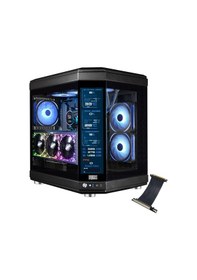 Resim Dragos North Evo Vision Plus 7x Argb Fan Atx LCD Ekranlı Gaming Bilgisayar Kasası + Pcı Express 4.0 Riser 
