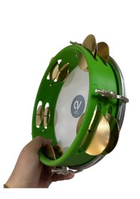 Resim Arap Fasıl Tefi Profesyonel Yeşil Renk Carbon Kasnak Vd Beyaz Fil 