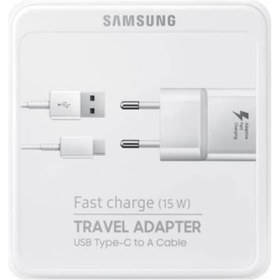 Resim Samsung Galaxy Ep-Ta20Ewe Şarj Cihazı Şok + Type C Kablo 
