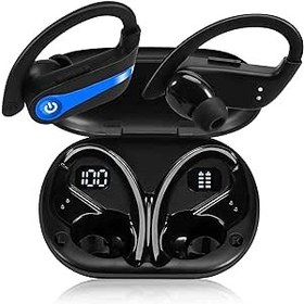 Resim UrbanX Challenger Serisi Spor Kulaklık Dahili Mikrofonlu Kablosuz Bluetooth, 200H Üstün Çalma Süresi, Sürükleyici Ses, Hızlı Çift, Güvenli Uyum, IPX7 Su Geçirmez, iPhone 15 Plus ile Uyumlu - Mavi 