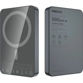 Resim Recci RPB-W36 Ultra Ince Pd 20W Hızlı Şarj Özellikli Wireless Powerbank 15W 10000MAH 