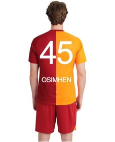 Resim Galatasaray Lisanslı 2023/2024 Parçalı 5 Yıldızlı İç Saha Osimhen Baskılı Forma Sarı - Kırmızı 
