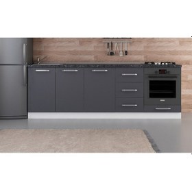 Resim Minar 245 Cm Mutfak Dolabı Beyaz Antrasit 245-A4-Alt Modül Beyaz 