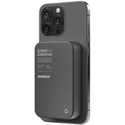 Resim Momax Black Wireless Kablosuz Powerbank 20.000mAh MagSafe Uyumlu 