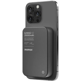 Resim Momax Black Wireless Kablosuz Powerbank 20.000mAh MagSafe Uyumlu 