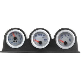 Resim Fosenze Üçlü Otomobil Gauge Tutucu, 52mm Çaplı Sayaçlar İçin Sert Sabitleme, Dayanıklı Plastik Malzeme, Kolay Kurulum 