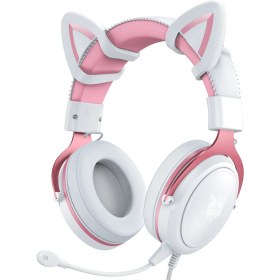 Resim Digital Computer Home Onıkuma X10 Sevimli Karikatür Tasarım Kafaya Monte USB + 3.5mm Kablolu Kulaklık Bilgisayar Dizüstü Oyun Müzik Kulaklık (Yurt Dışından) 