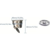 Resim Cordial 42-45mm Paslanmaz Çelik Kedi Tüyü Tutucu - Banyo Mutfak Lavabo Atık Su Süzgeci, Tıkanmaz 