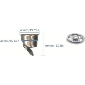 Resim Cordial 42-45mm Paslanmaz Çelik Kedi Tüyü Tutucu - Banyo Mutfak Lavabo Atık Su Süzgeci, Tıkanmaz 