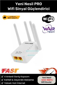 Resim Wair Teknoloji 4 ANTENLİ TEKRARLAYICI WIFI REPEATER ADSL YÜKSELTİCİ 1200 MBPS GÜÇLENDİRİCİ TEKRARLAYICI 