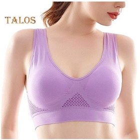 Resim Açık Mor Kadın Sütyen Oymak Nefes Ter Emme Şık Şınav Darbeye Dayanıklı Spor Sutyen İç Giyim Konfeksiyon Açık Mor 