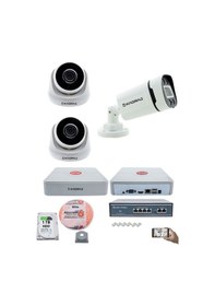 Resim Ip Güvenlik Kamera Seti - 2 İç Mekan Ip Kamera, 1 Dış Mekan Ip Ka 