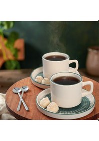 Resim Keramika 20789-98 Maya Stackable Çay Takımı 12 Parça 6 Kişilik Yeşil 