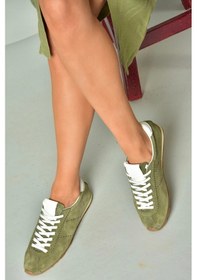 Resim Fox Shoes U312311602 Yeşil Hakiki Süet Spor Ayakkabı Yeşil-süet Çok Renkli 