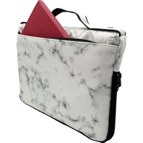 Resim Differ Studio 10'' & 11'' Inç Beyaz Mermer Desenli Ipad/tablet Çantası/kılıfı 
