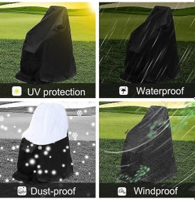 Resim Elektrikli Manuel Katlanır Tekerlekli Sandalyeler İçin Su Geçirmez Toz Geçirmez Kılıf.siyah 