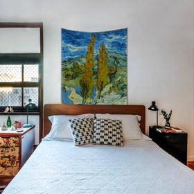 Resim Saint-Rémy yakınlarındaki Alpilles'te İki Kavak Duvar Örtüsü - 100 cm x 135 cm 