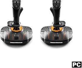 Resim Thrustmaster T.16000M Space Sim Duo Stick - PC için HEART HallEffect AccuRate Teknolojisine sahip Çift Ambidextrous Joystick 