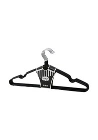 Resim Siyah 10pcs Silikon Kaplamalı Metal Elbise Askısı 5496 Çok Renkli 