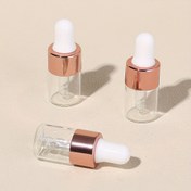 Resim 3 adet 2ml Şeffaf Mini Cam Damla Şişeleri Küçük Cam Göz Damlatıcısı ile Temel Yağlar Örnek Seyahat için 